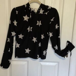 Eye Candy Black Hoodie with White Stars